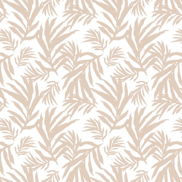 Large Palm Fronds in Natural Tan on White