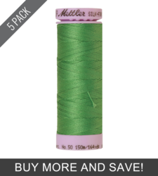 Vibrant Green (9105-1314) - Silk Finish Cotton 50wt - 164 Yards (5 Pack)