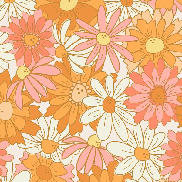 Large Blooming Daisies in Glow