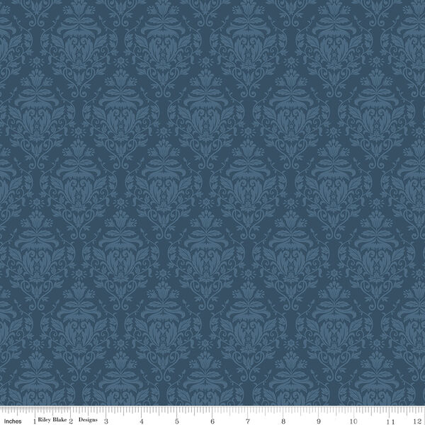Damask in Navy