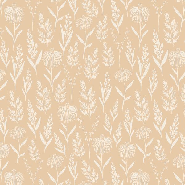Perennials in Cream on Blush