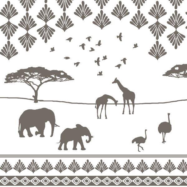 Safari Border in Stone
