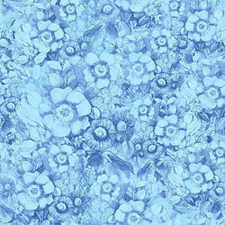 Packed Floral in Blue