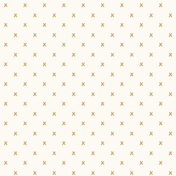 Kisses in Ochre on Cream