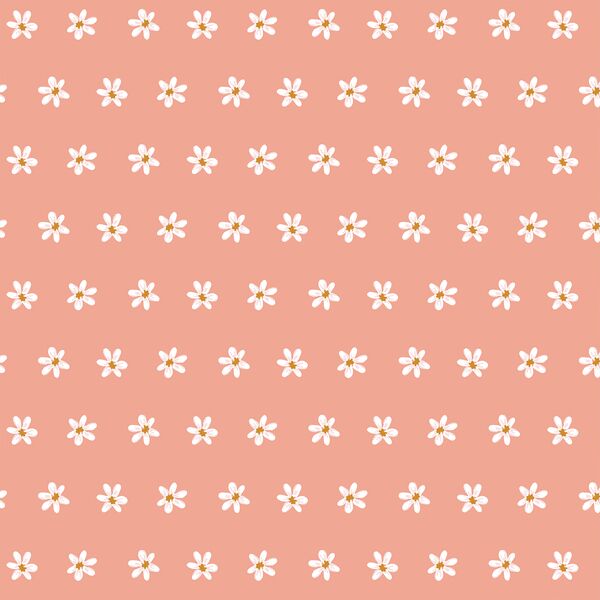 Polka Dot Floral in Coral