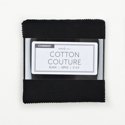 Cotton Couture 5" Square Pack in Black