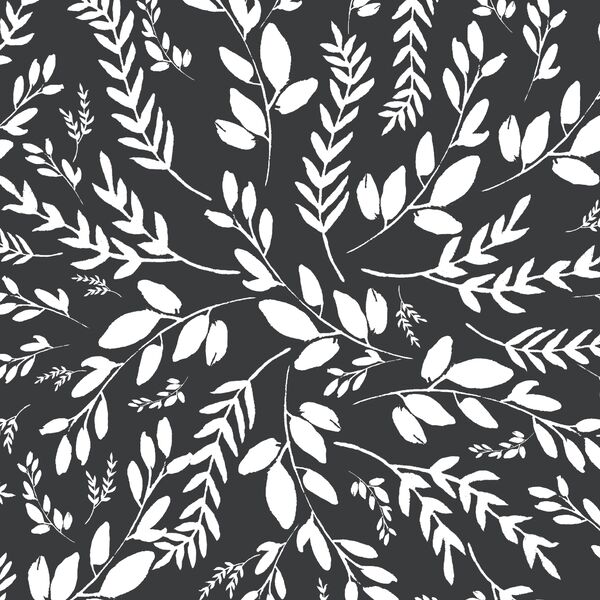 Wild Foliage in Dark Grey