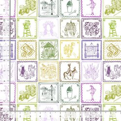 Mardi Gras Tiles in White