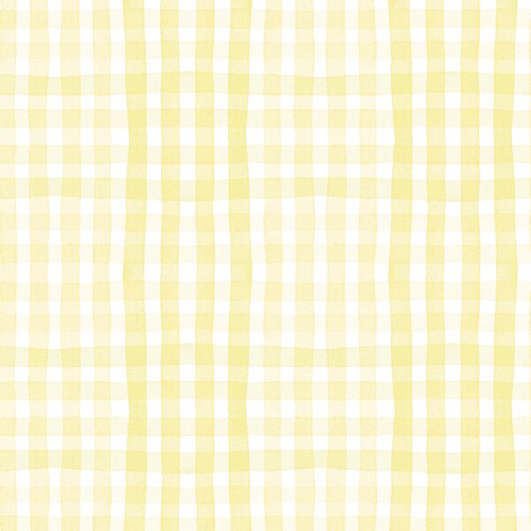 Painted Gingham in Citrus Yellow
