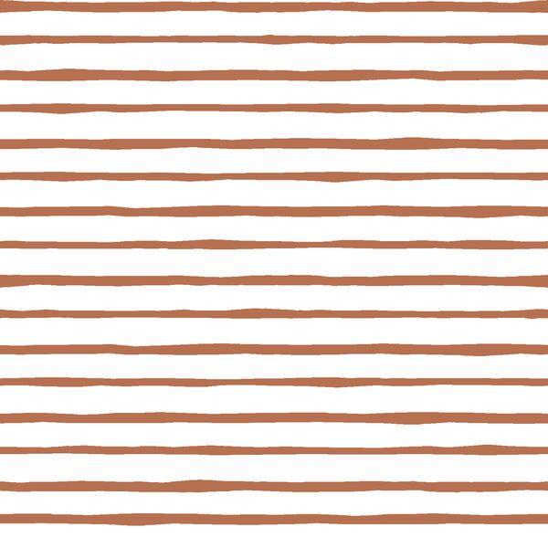 Artisan Stripe in Terracotta on White