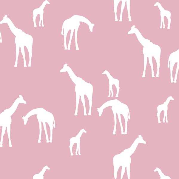 Giraffe Silhouette in Carnation