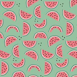 Watermelon in Summer Meadow