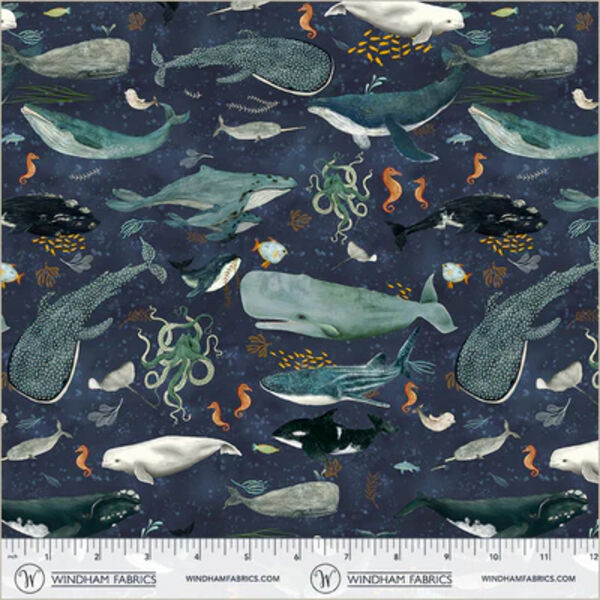 Creatures of the Sea in Deep Blue