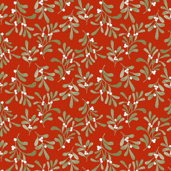 Playful Holly in Ornament Red