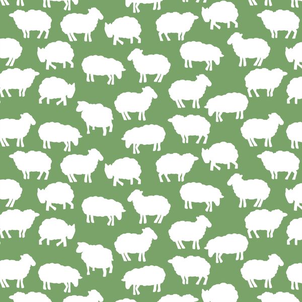 Sheep Silhouette in Pistachio