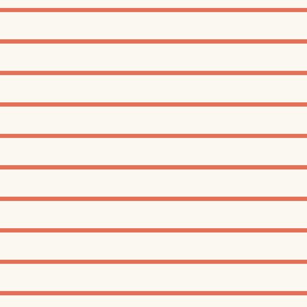 Sailor Stripe in Coral on Cream