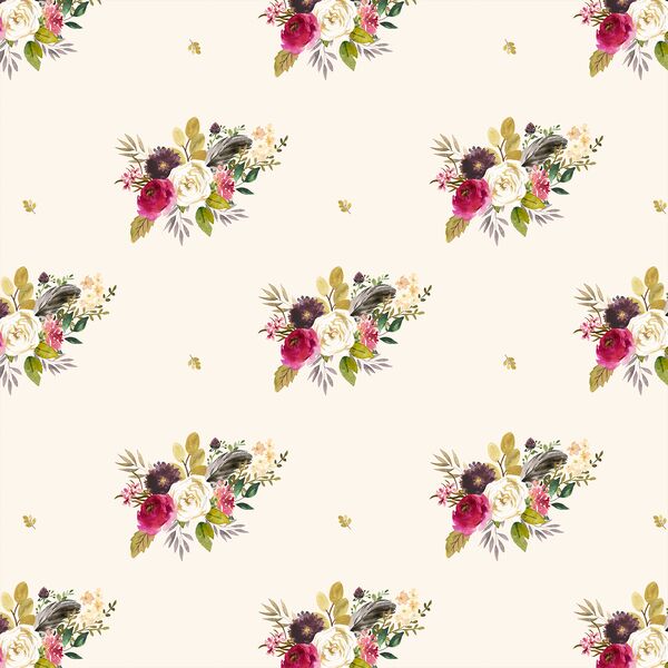 Large Woodland Bouquet in Soft Ivory