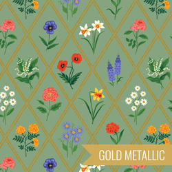 Garden Study in Green Metallic