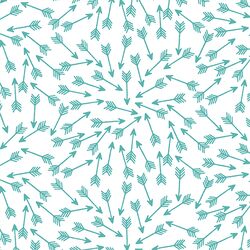 Arrows in Seafoam on White