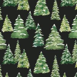 Pine Forest in Midnight