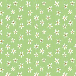 Painterly Daisies in Green