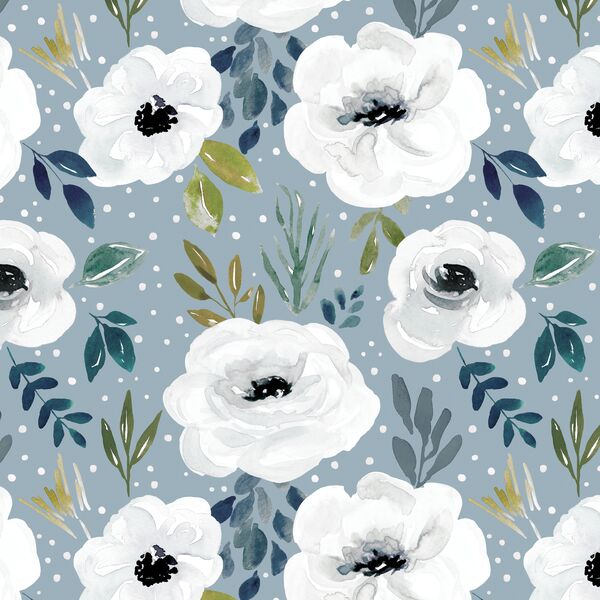 Avaleigh Floral in Slate Blue