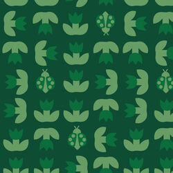 Ladybird and Tulip in Green