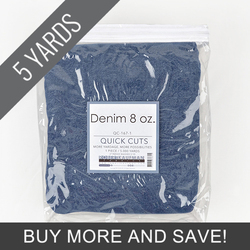 Lt Indigo Denim 8 Oz - 5 Yard Quick Cut
