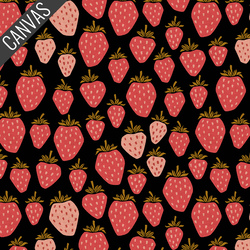 Queen of Berries Canvas in After Midnight Unbleached