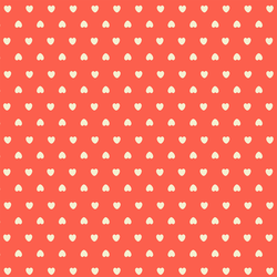 Valentine's Hearts in Tomato Red
