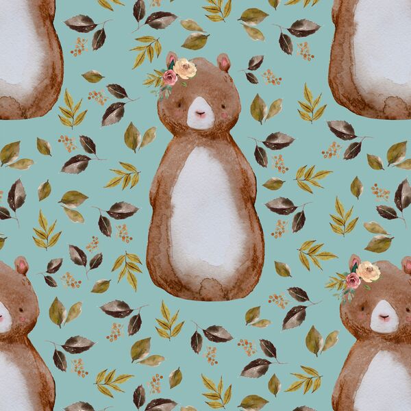 Autumn Bear in Pool
