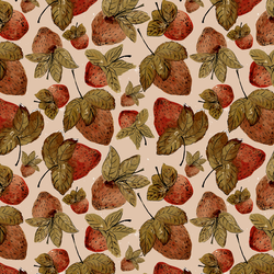 Large Strawberry Harvest in Dusty Pink