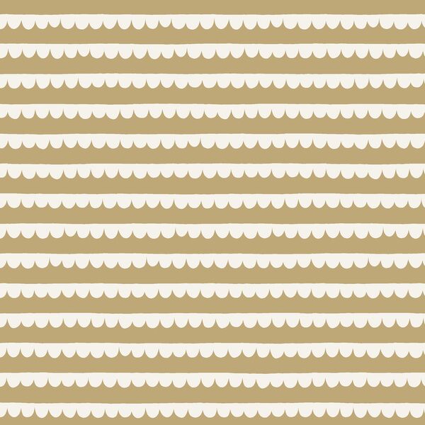 Scalloped Stripes in Golden Olive