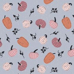Scattered Pumpkins in Baby Blue