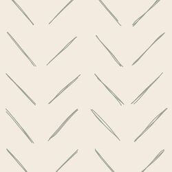 Large Chevron in Sage Green on Egret