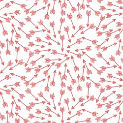 Arrows in Poppy on White