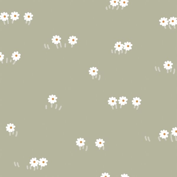 Small Daisy Field in Sage