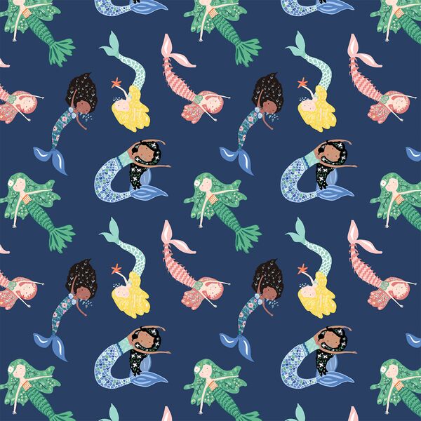 Small Mermaids in Deep Ocean