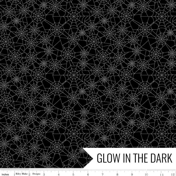Spider Webs in Black Glow in the Dark