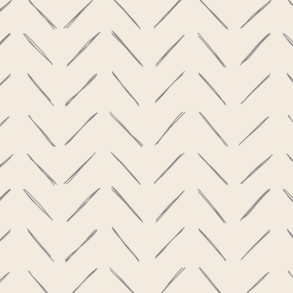 Chevron in Silver Filigree Gray on Egret