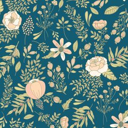 Peaceful Garden in Evening Blue