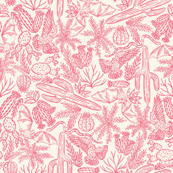 Flora and Fauna in Ivory Pink