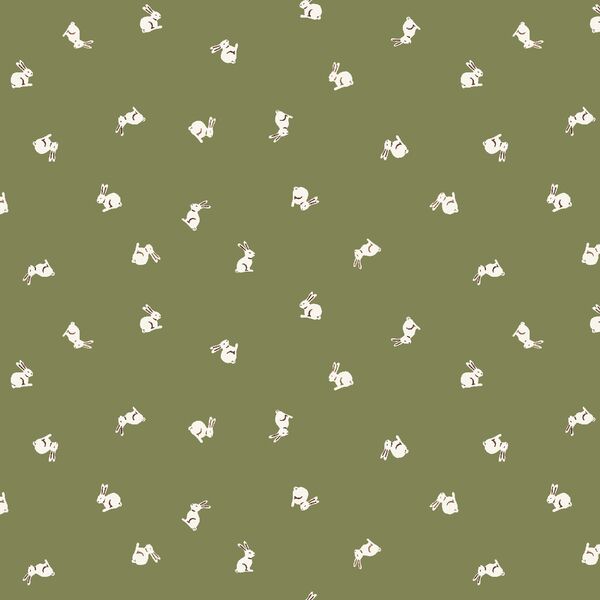 Tiny Bunnies in Olive Green