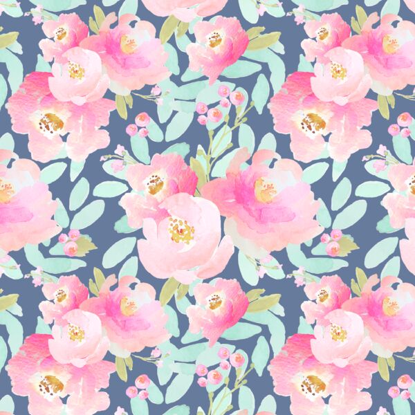 Little Plush Peonies in Azurite