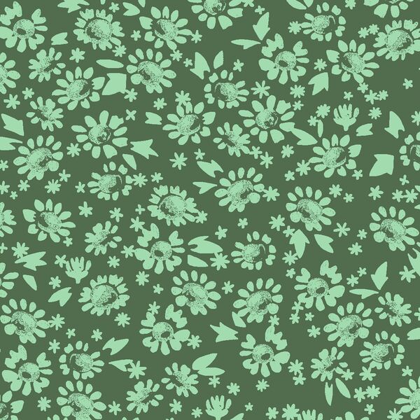 Tonal Daisies in Kale