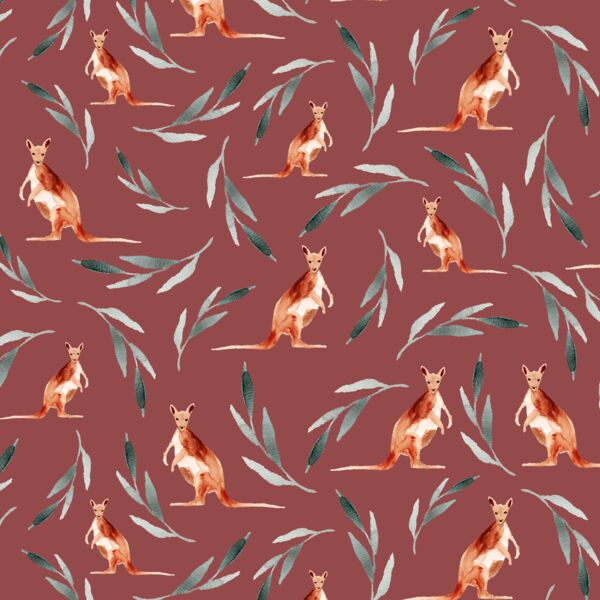 Kangaroos in Red Clay