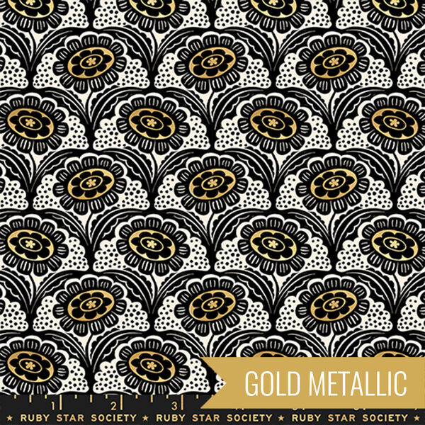Scallop Flower in Gold Metallic