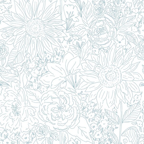 Paperie in Blueberry on White