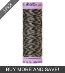 Charcoal (9075-9861) - Silk Finish Cotton Multi 50wt - 109 Yards (3 Pack)