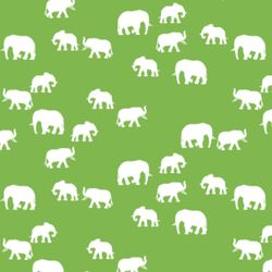 Elephant Silhouette in Greenery